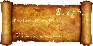 Bovics Özséb névjegykártya